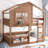 Loft Bed Set With House Design, Premium Pine Wood, Space-Efficient Structure-125179201