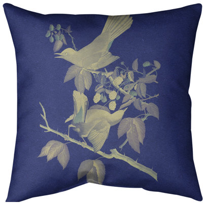 Cat Bird Euro Pillow Cover