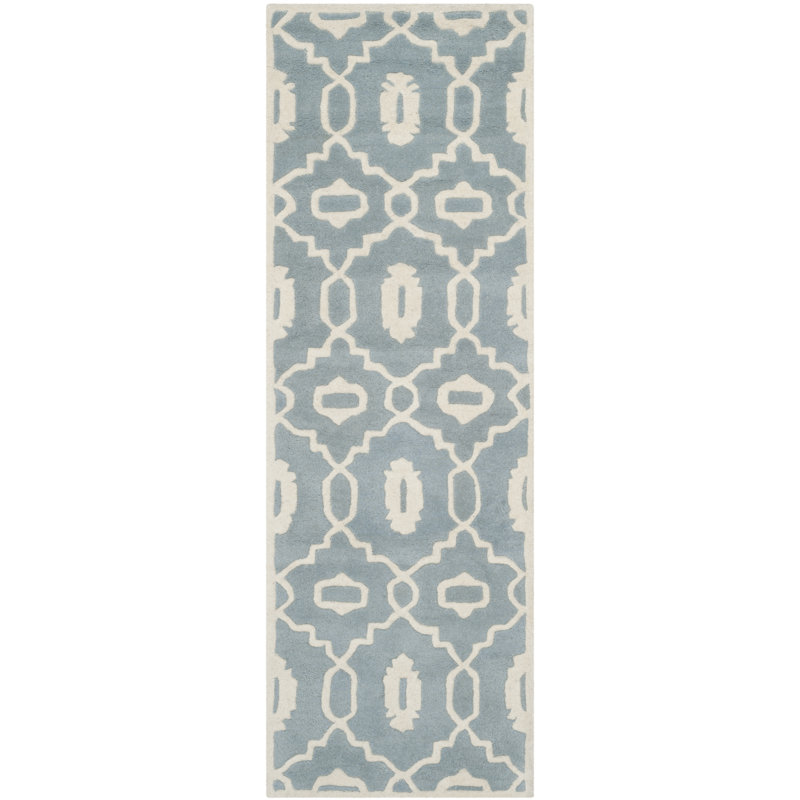 Carolene Hand Tufted Wool Geometric Rug, Runner 2'3" x 11'