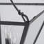 Luminaire suspendu lanterne 4 lumières avec verre transparent