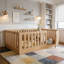 Lit sur pied avec clôture haute avec porte, profil bas et conception sans sommier-1167251521-1167251523
