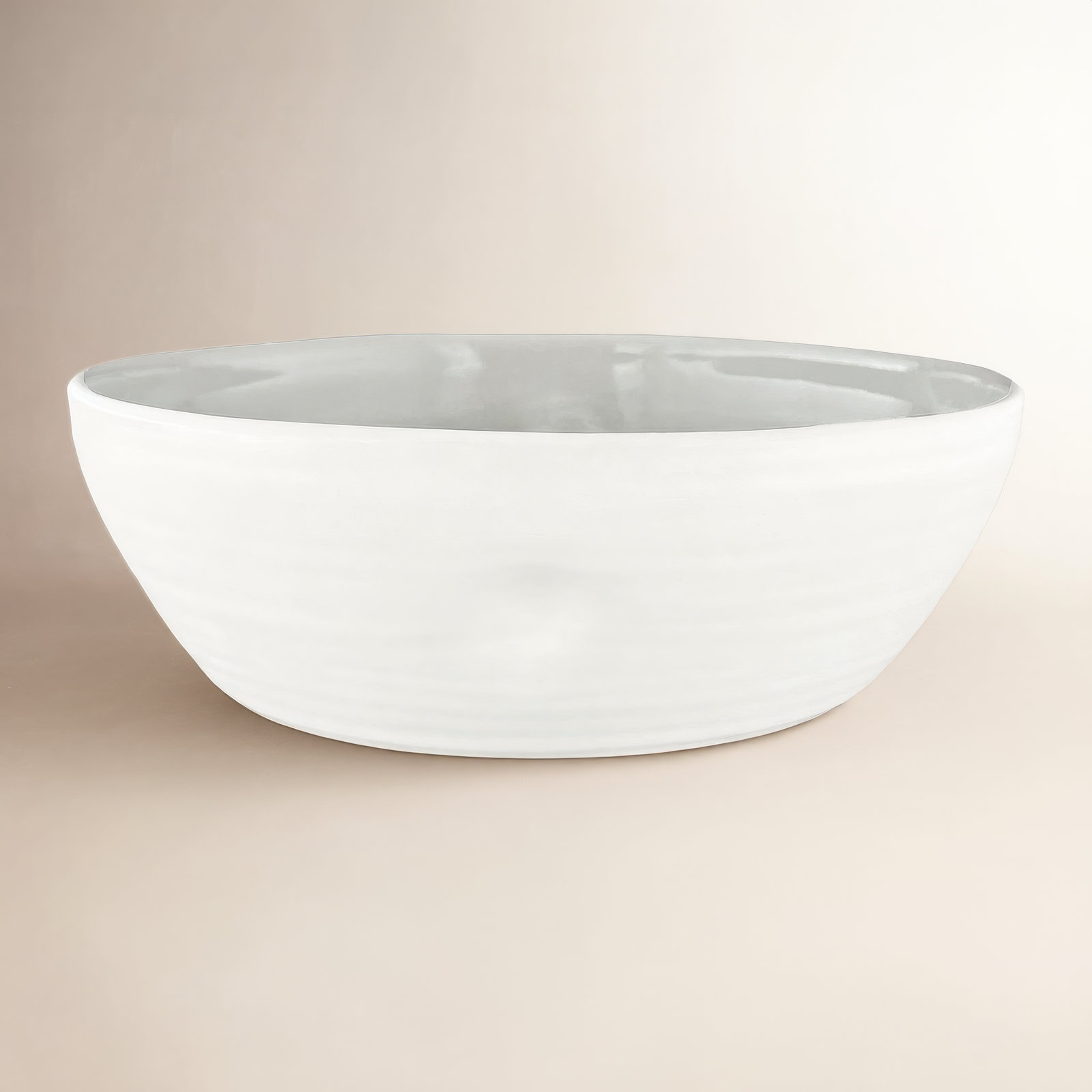 Pinch Stoneware Salad Bowl, Gray