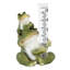 Pluviomètre de table en polyrésine en forme de grenouille, d'une capacité de 5 pouces