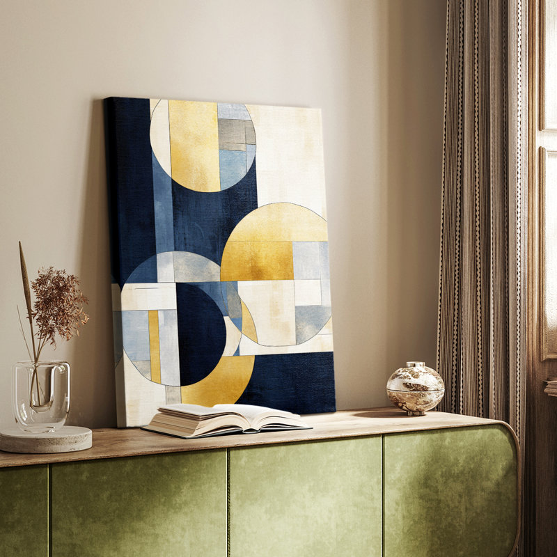 Série ABSTRACT DLIX - Toile tendue avec châssis Premium - Prêt à être accroché, H 60 po x l 40 po