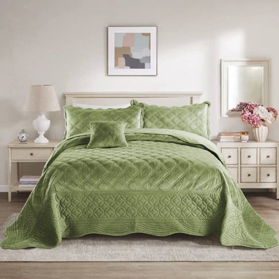 4 Piece Oversized soft Microplush Quilt Set
