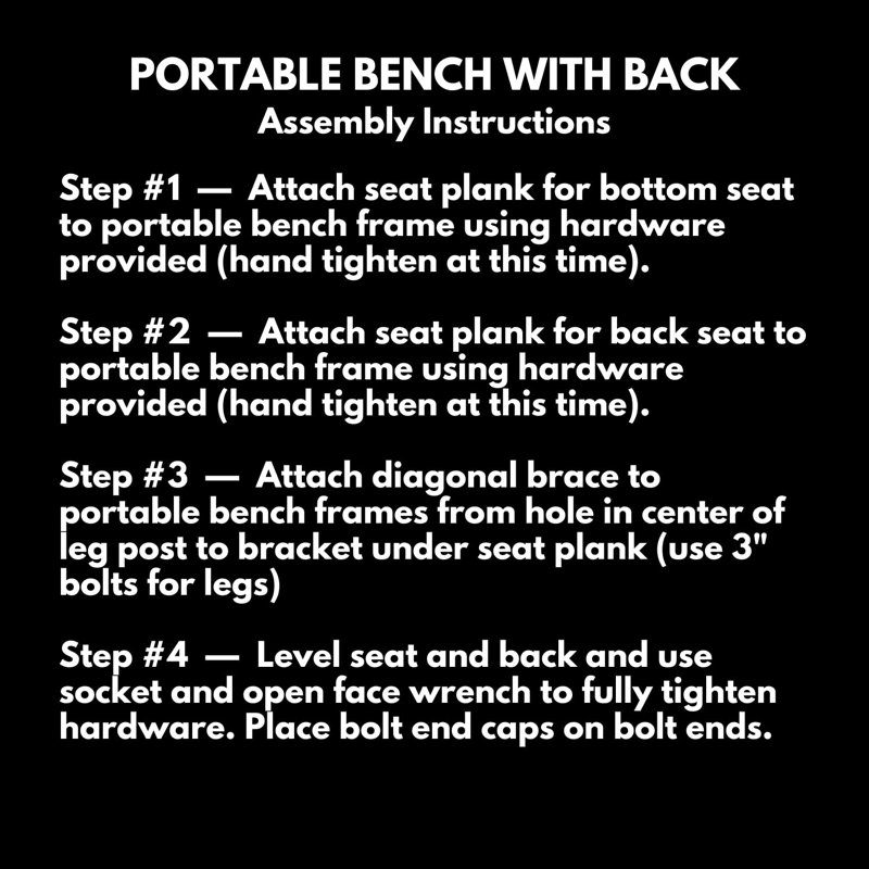 Bench, Textured Black, Expanded, 6Ft, With Back, Portable, 6ft With-Back Portable, Expanded, Textured Purple