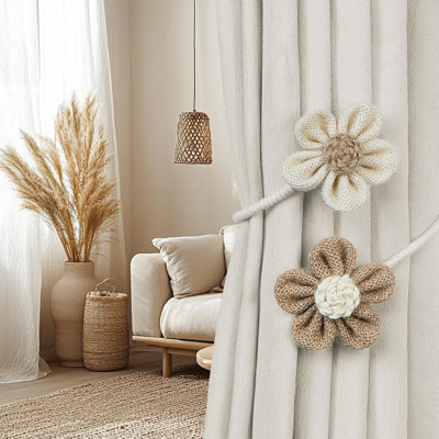 Ensemble de 2 attaches de rideaux boho
