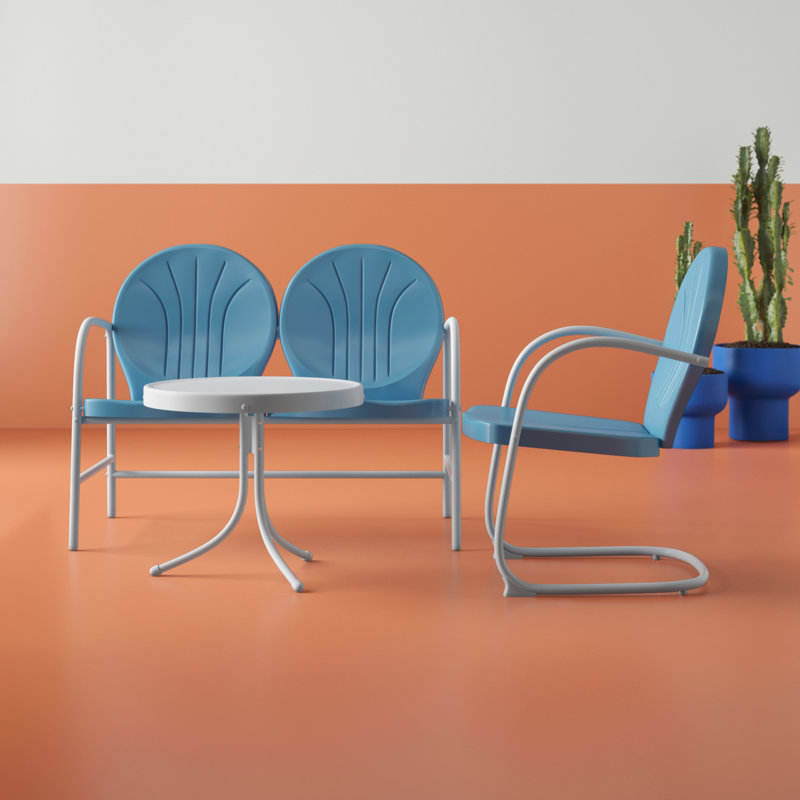 Burley Lounge Seating Group, Sky Blue