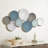 Multi-Color Distressed Plates 43.3-Inch Wide Abstract Metal Wall Decor