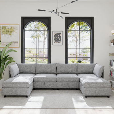 Modular Sectional Sofa With Convertible Seat, Storage, And Sleeper Function For Flexible Living Room Combinations