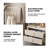 37.4"Modern Gray Minimalism Solid Wood Clothes Rack,2-Drawer