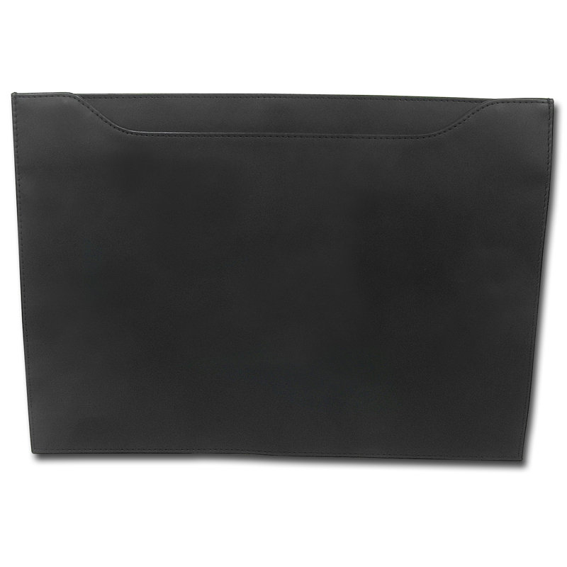 Black Genuine Leather Rectangular Tissue Box Cover