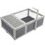 Abri pour tortues en bois robuste - gris, plateau amovible et plateau gris avec composants amovibles pour le plaisir des animaux de compagnie