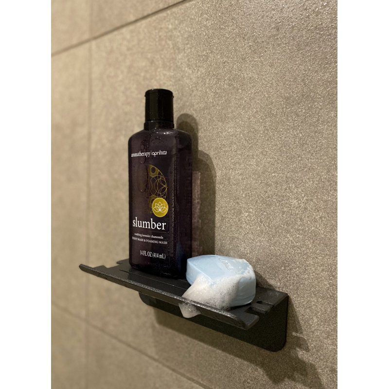 Tablette de douche Rebrilliant, gris, H 4 po x l 2,5 po x P 8 po