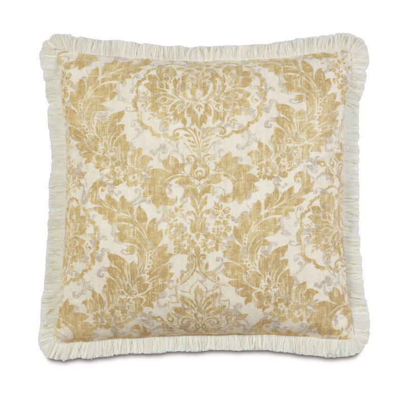 Sabelle with Brush Fringe Square Pillow Cover & Insert, 27"H x 27"W
