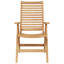 Chaise de jardin vidaXL 8 pièces en bois de teck massif brun 52 x 64,5 x 108 cm