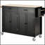 Chariot pour îlot de cuisine avec plateau en bois massif et roulettes verrouillables, pour un rangement supplémentaire et une utilisation polyvalente dans toute cuisine.-301724725