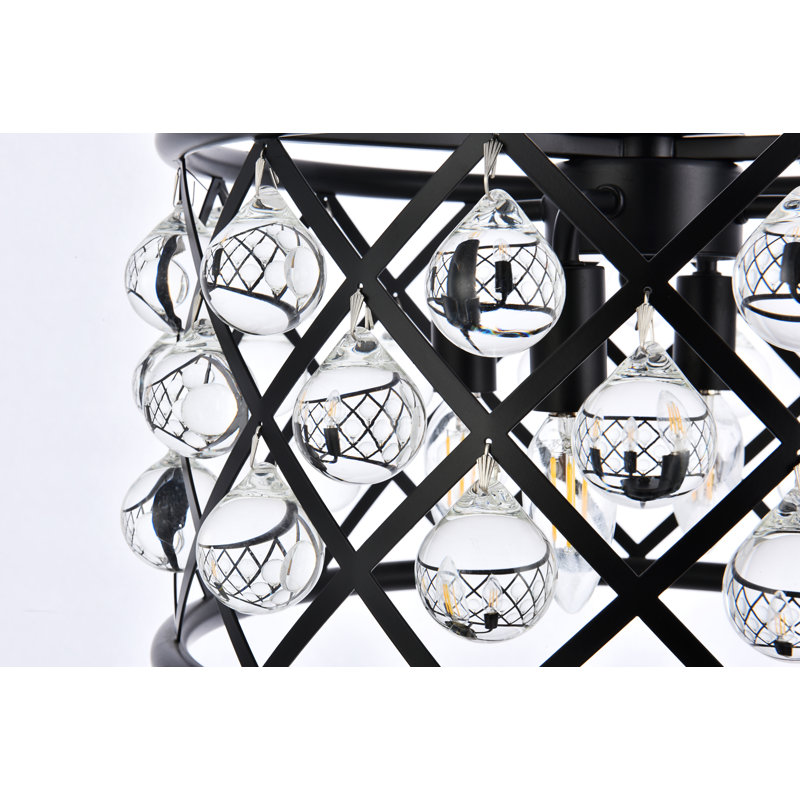 Lustre cylindrique unique et remarquable à 4 lumières Swinney, Brun moka