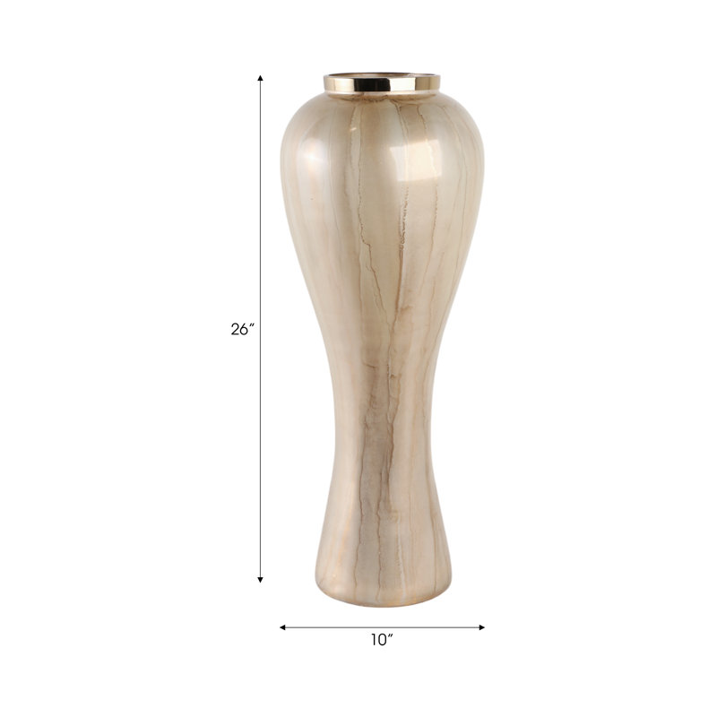 Sagebrook Home 21" Frances Small Oversized Floor Vase, 26" H x 10" W x 10" D