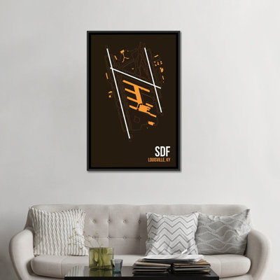 « louisville », impression sur toile, "aéroport diagram series"
