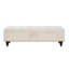 Banc repose-pieds 59 po avec rangement en tissu beige