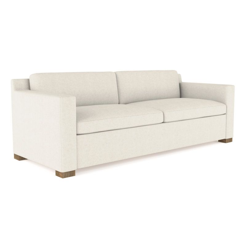 Causeuse Mercer, Lin à tissage carré albâtre, H 33,5 po x l 72 po x P 39 po, Naturel