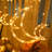 6.56' Curtain Light Led Moon Star Icicle Drops String 8 Mode USB Power for Wall Window Decoration