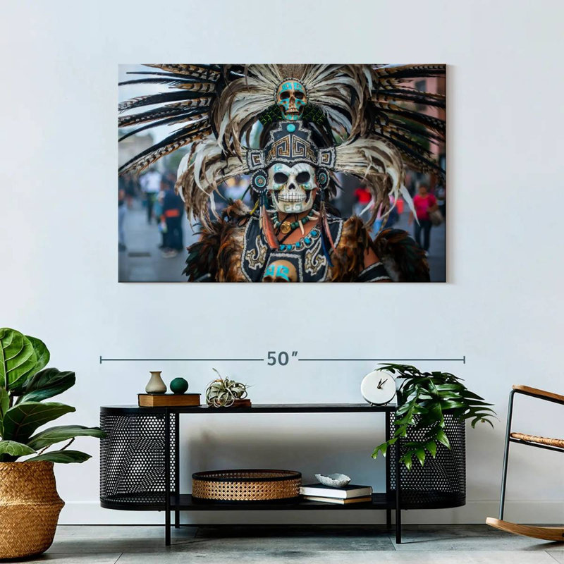 Kerner Pre-Hispanic Mask, 30" H x 45" W