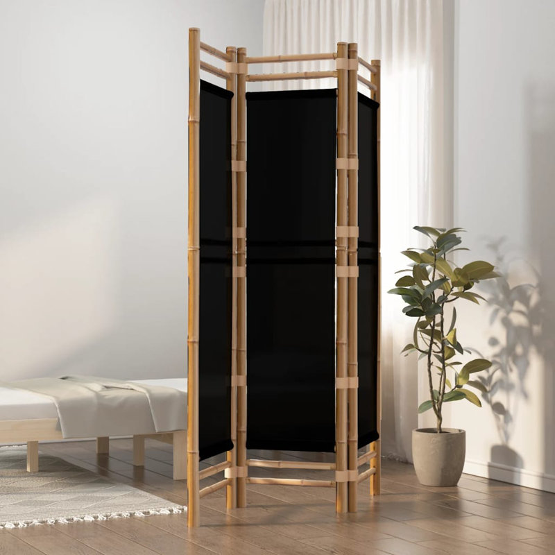 Venuti 457.2cm H Folding Room Divider, 3, 180cm W x 120cm L, Black