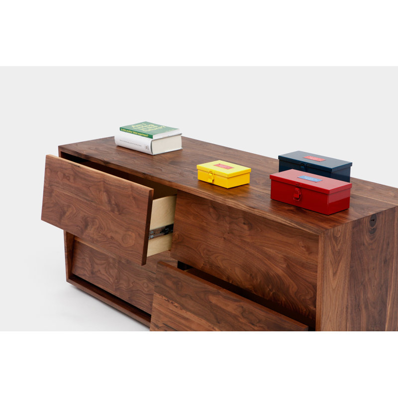 Oliver Solid Walnut Double 4-Drawer Dresser