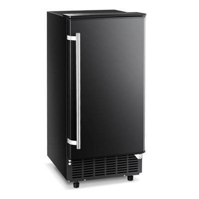 Machine à glaçons sous le comptoir commerciale - 120 lb / 24 heures avec seau de stockage de glace de 30 lb et porte réversible, machine à glace autoportante intégrée, nettoyage automatique / minuterie 24 heures, pour usage domestique et commercial