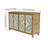 Modern Accent Cabinet - 4 Door Sideboard With Storage. Antique Natural, Distressed Design 4-Door Chest Storage For Dining Room. Handmade, Finish, Functional