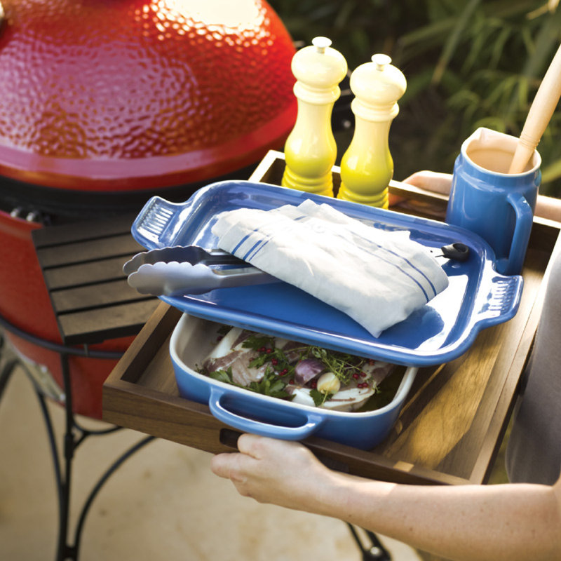 Le Creuset Stoneware Rectangular Dish With Platter Lid, 2.75Qt., Artichaut
