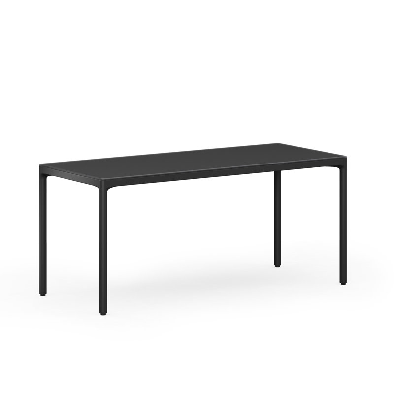 Luma Office - Stationary Desk - 48" x 24" - Black, 29" H x 66" W x 28" D, Black