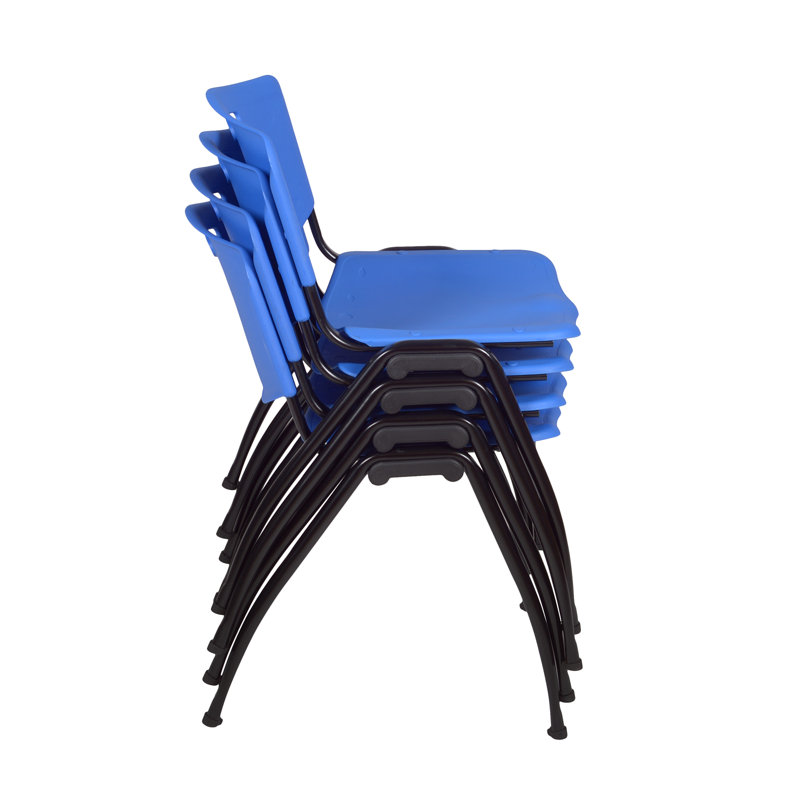 M Lightweight Stackable Sturdy Breakroom Chair, Blue