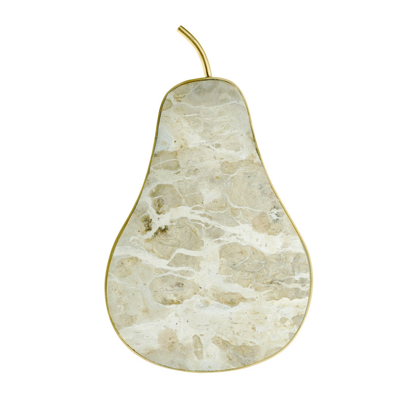 Brown Marble Pear Cheese Board