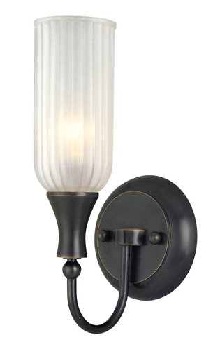 Bowery Bath Light Bracket in , 1-Light, Polished Nickel