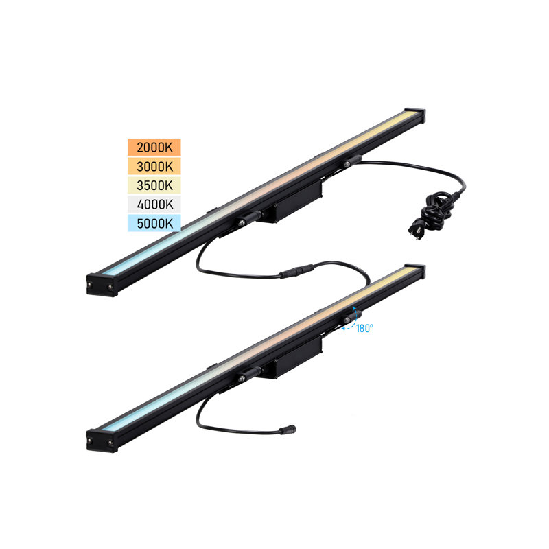 5CCT 4FT Exterior Wall Washer Lights, 80W/60W/40W 110-277V Outdoor Linear Bar Lighting with Plug