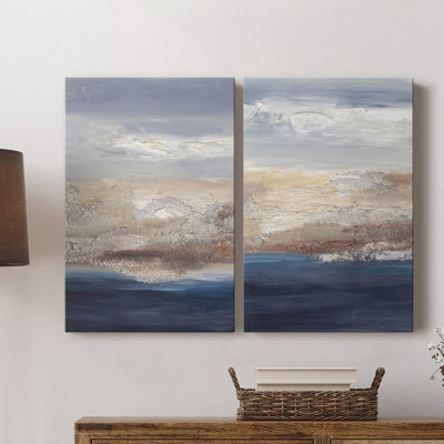 Tidal Seafoam Horizon I-Premium Gallery Wrapped Canvas -Ready to Hang