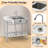 Stainless Steel Utility Sink - Commercial Double Bowl Kitchen Sink with Pull Out Faucet & Hot Cold Water Pipe