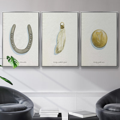 Lucky Charm II - ensemble de 3 reproductions sur toile