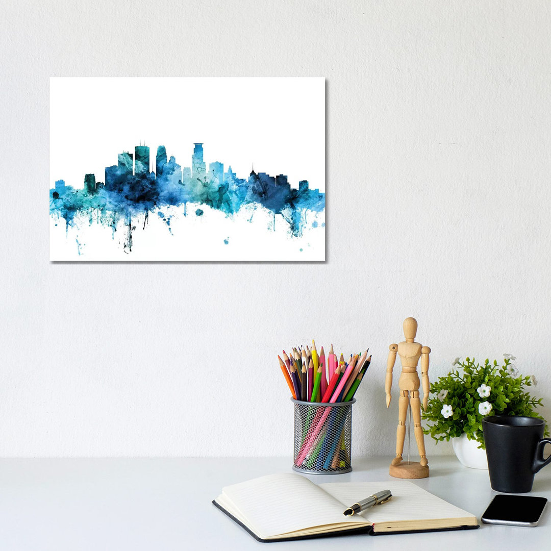 Minneapolis, Minnesota Skyline by Michael Tompsett - Wrapped Canvas Gallery-Wrapped Canvas GiclÃ©e