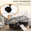 Enceinte avec zone pliable - Cage pour petits animaux pour cochon d'Inde et hérisson