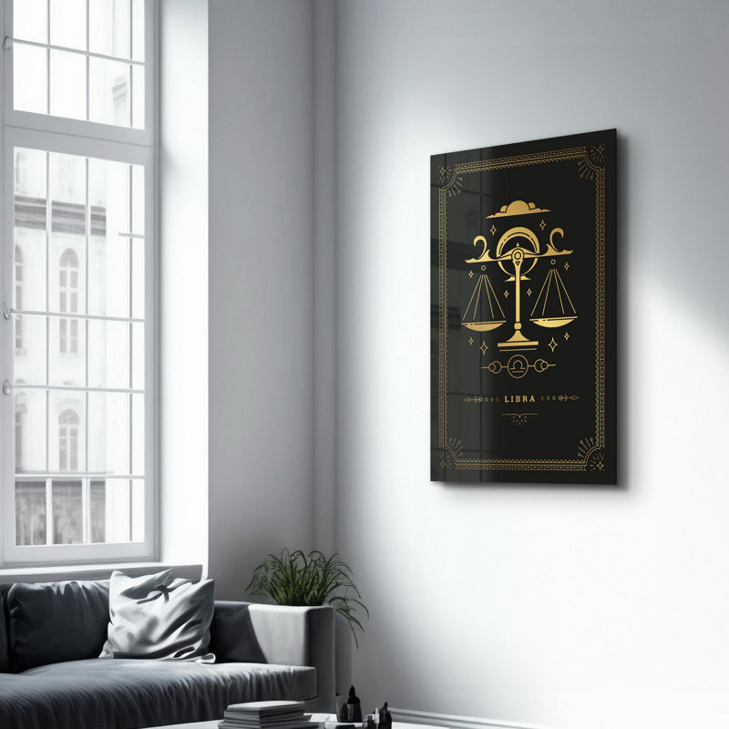 Élégante peinture murale en verre trempé de 13,8 po x 21,7 po | 100% verre trempé, épaisseur: 0,16 pouce | Imprimé UV pour des couleurs éclatantes | Parfait pour la décoration intérieure, le salon et les espaces de bureau