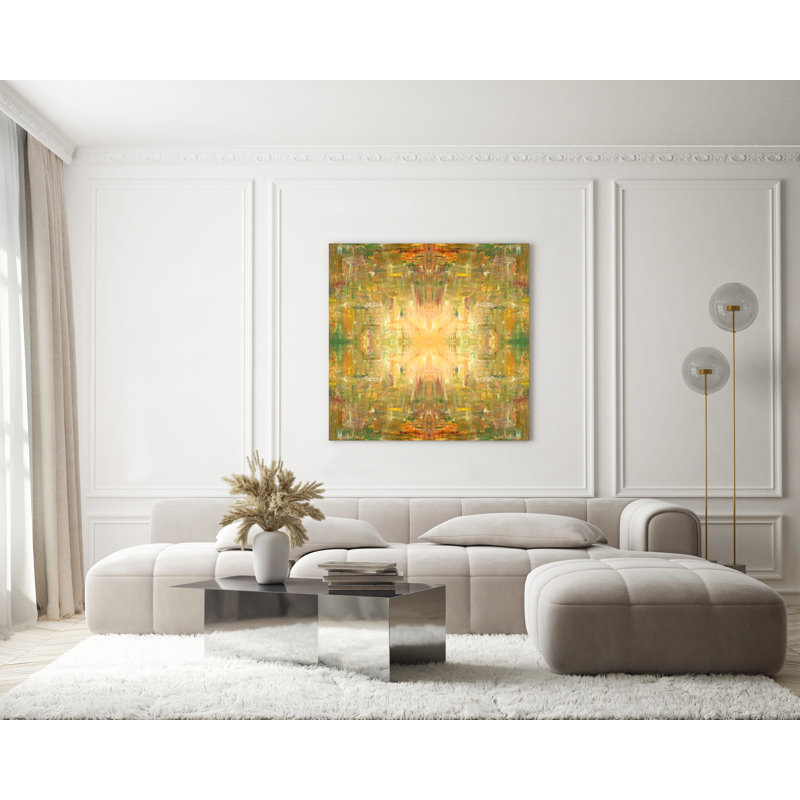 Four Green Stars Painting by Irina Gorbman, 44" H x 44" W