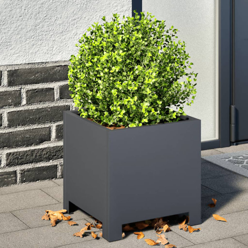 Alhasan Metal Elevated Planter, 30cm H x 30cm W x 30cm D, Zinc Plated Steel