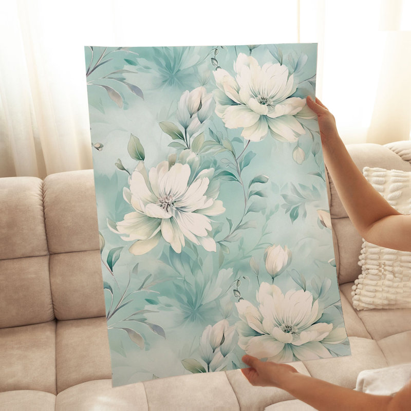 Art floral sans cadre, H 14 po x l 11 po