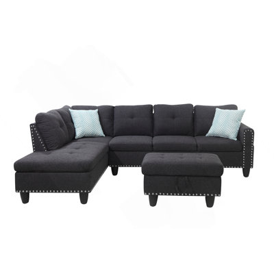 Rivet - Trimmed L - Shaped Sofa