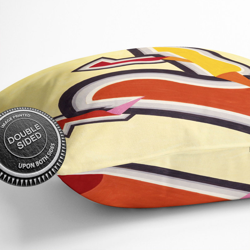Study In Rhythm Square Throw Cushion, 40cm H x 40cm W x 15cm D