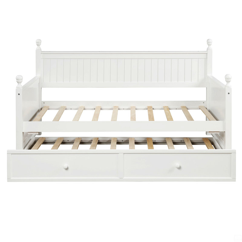 Lit de jour simple en bois avec lit gigogne simple